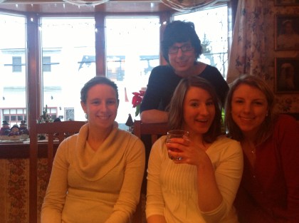 Me in the middle with my two sisters and mom. Merry Christmas!